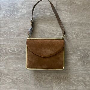 Vintage brown suede purse!